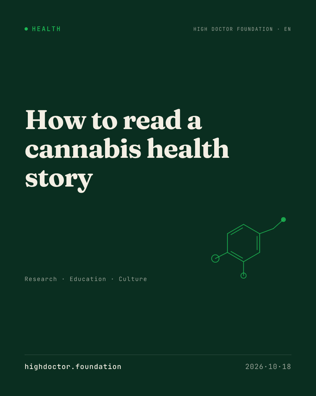 How to read a cannabis health story