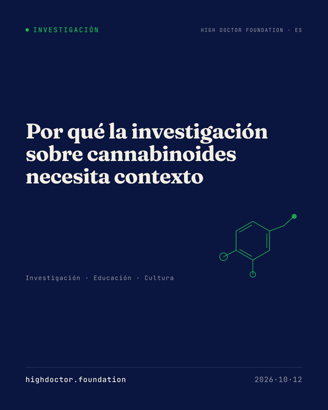 Por qué la investigación sobre cannabinoides necesita contexto
